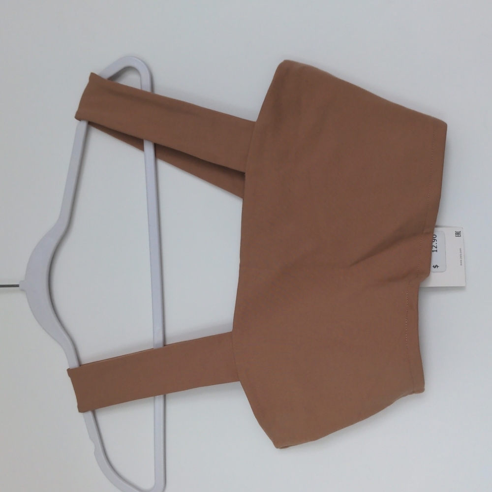 Zara Cropped Tank Top Tan S